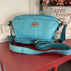 Fossil Blue Crossbody Bag